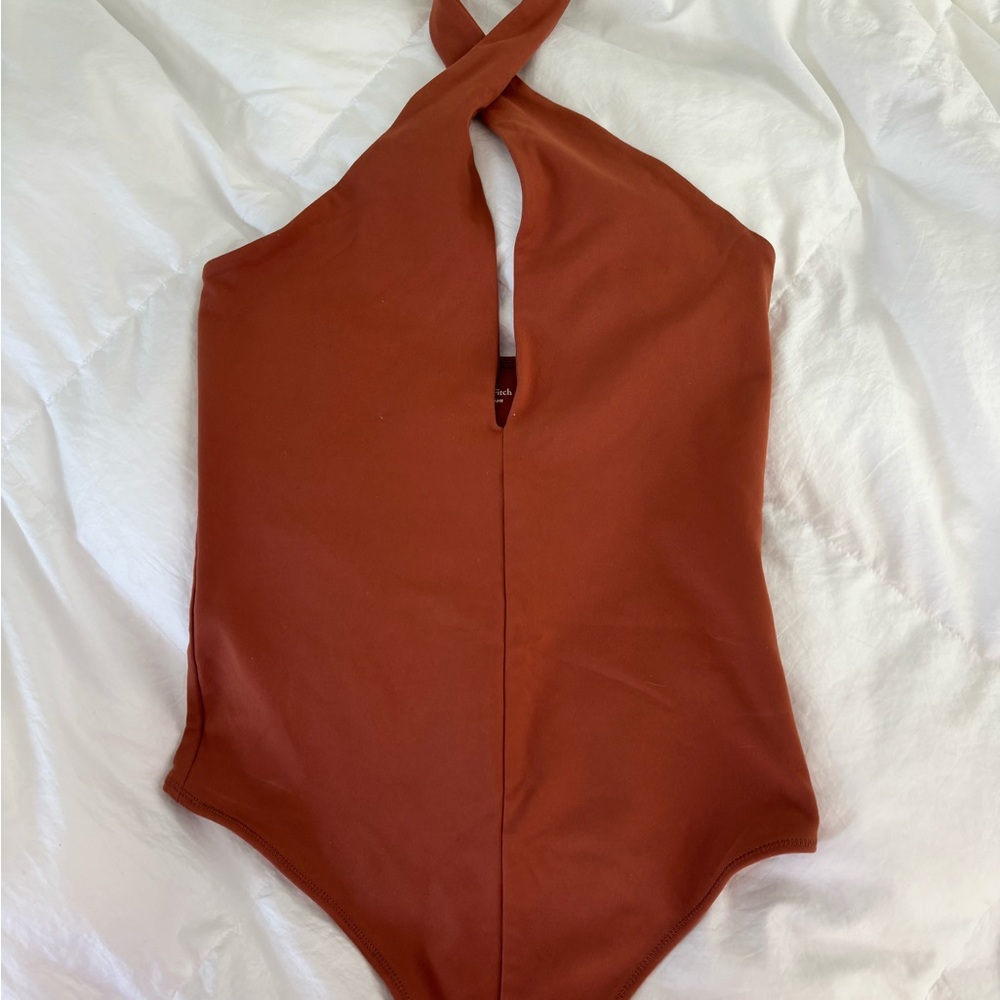 Rust Halter One-Piece Bodysuit